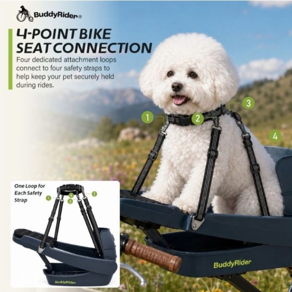 BuddyRider Series 2D Set with Rigid Arm | Bicycle Pet Seat | My