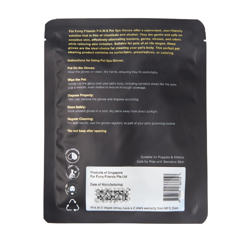 P.A.W.S Full Body Pet Spa Gloves - Back