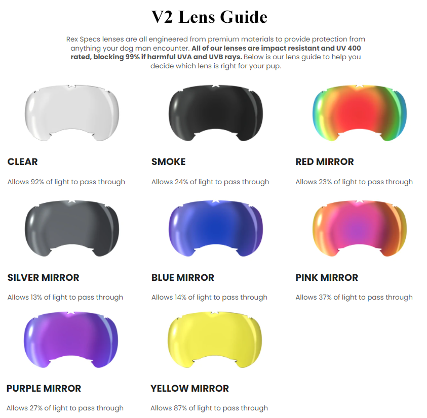 Rex Specs V2 Lens Guide