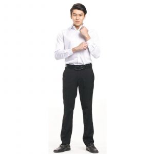 PG013 Slim Fit Long-Sleeve Shirt (White)